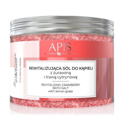 Przejdź do produktu APIS- Żurawinowa witalność, Rewitalizująca sól do kąpieli z żurawiną i trawą cytrynową, 650 g