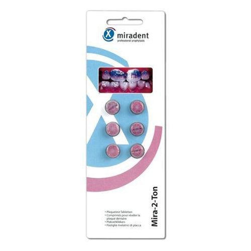 Przejdź do produktu Miradent Mira-2-Ton - 6 Tabletek do wybarwiania płytki nazębnej 6szt.