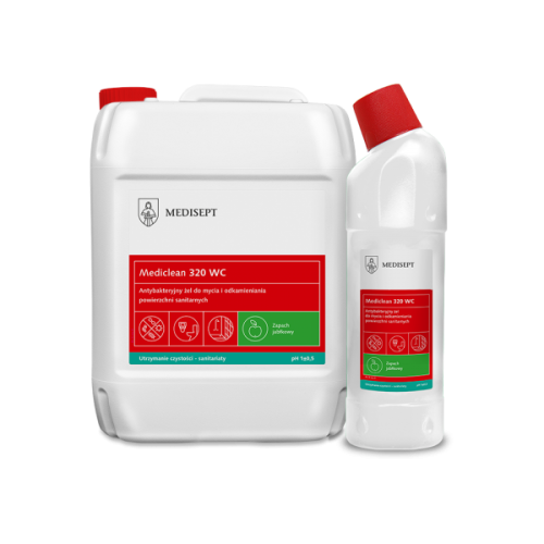 Przejdź do produktu Mediclean 320 WC (antybakteryjny żel do mycia i odkamieniania sanitariatów)