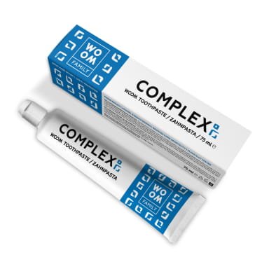 Przejdź do produktu WOOM Family COMPLEX - pasta do wrażliwych zębów, kompleksowa pielęgnacja 75ml
