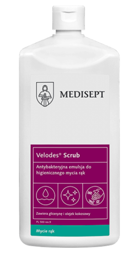 Przejdź do produktu VELODES SCRUB 500 ML - emulsja antybakteryjna  do higienicznego mycia rąk