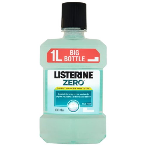Przejdź do produktu Listerine płyn ZERO 1000 ml /1L/ cool mint łagodny smak
