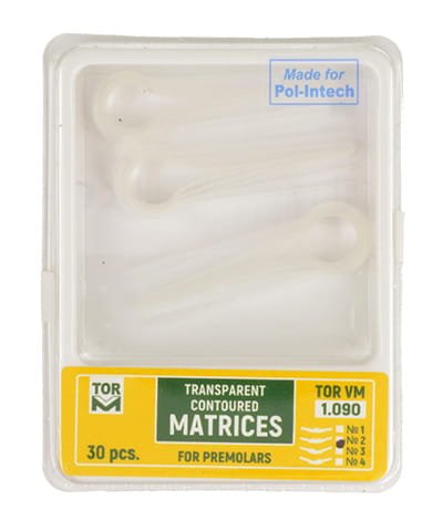 Przejdź do produktu Matryce transparentne na przedtrzonowce (op. 30 szt.) dwie centralne krawędzie