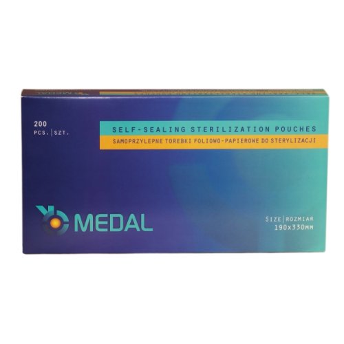 Przejdź do produktu Torebki do sterylizacji 190mm x 330mm MEDAL opakowanie200szt