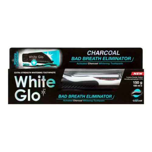 Przejdź do produktu WHITE GLO Bad Breath Eliminator 100ml - pasta wybielająca z aktywnym węglem na nieświeży oddech