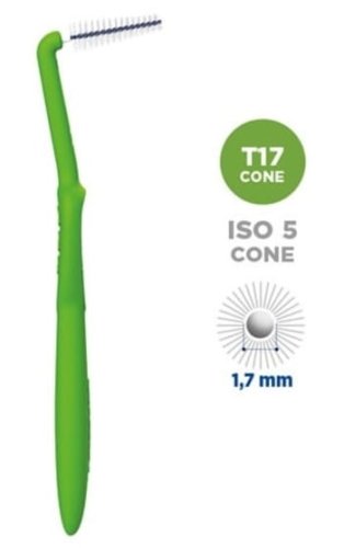 Przejdź do produktu Curasept Proxi T17 Angle - stożkowe zielone Treatment długie 1,7mm - 5 szt