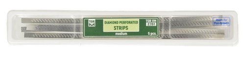 Przejdź do produktu Paski metalowe z perforacją, jednostronne z nasypem diamentowym i ząbkowaniem (op. 5 szt.) medium