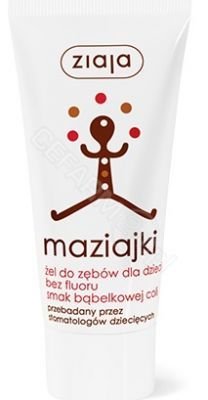 Przejdź do produktu ZIAJA MAZIAJKA żel bez fluoru 50ml - żel do zębów o smaku bąbelkowej coli dla dzieci powyżej 2 roku życia