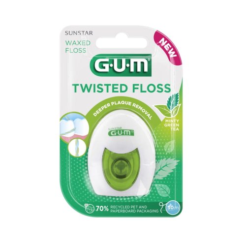 Przejdź do produktu GUM Nić dentystyczna TWISTED FLOSS woskowana z miętą 30m 3500