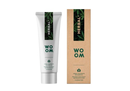 Przejdź do produktu WOOM+ Herbal 75 ml - naturalna pasta z olejkiem z konopi