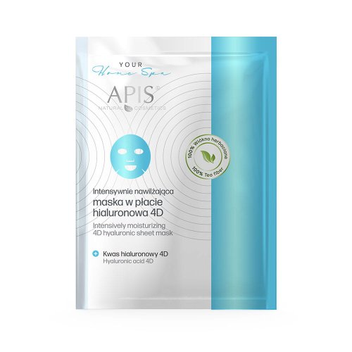 Przejdź do produktu Apis Intensywnie nawilżająca maska w płacie hialuronowa 4D,20g