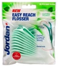 Przejdź do produktu JORDAN EASY REACH FLOSSER 25szt - odświeżające niciowykałaczki do oczyszczania przestrzeni międzyzębowych