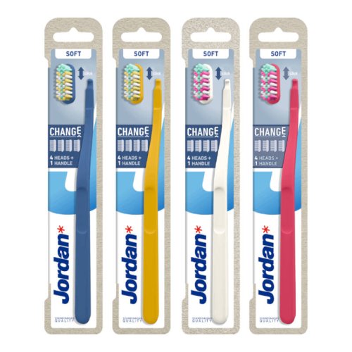 Przejdź do produktu JORDAN CHANGE Soft 1szt. - szczoteczka do zębów z 4 wymiennymi główkami