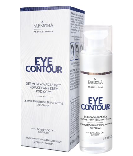 Przejdź do produktu Farmona EYE CONTOUR Dermowygładzający trójaktywny krem pod oczy 30ml