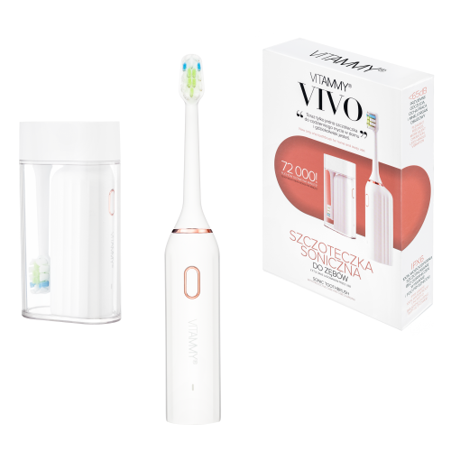 Przejdź do produktu Vitammy szczoteczka soniczna VIVO Biały - 3 tryby, etui