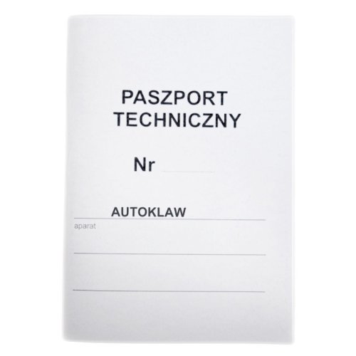Przejdź do produktu PASZPORT TECHNICZNY DO AUTOKLAWU
