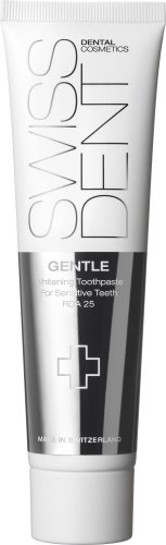 Przejdź do produktu SWISSDENT Toothpaste GENTLE 100ml- delikatnie wybielająca pasta do zębów o wsp. RDA-25 (SREBRNA)