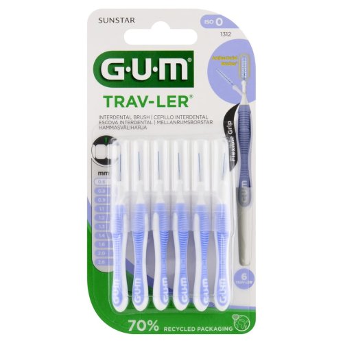 Przejdź do produktu GUM czyściki międzyzębowe Trav-Ler 1312/6 /walec/ - 6szt.