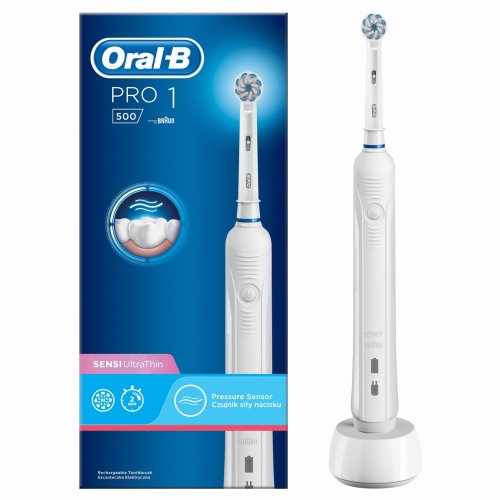 Przejdź do produktu Oral-B szczoteczka elektryczna PRO500 z końcówką SENSIUltrathin