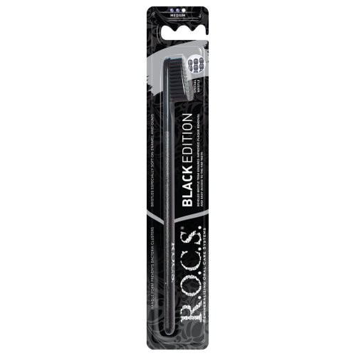 Przejdź do produktu ROCS Szczoteczka do zębów medium Black Edition