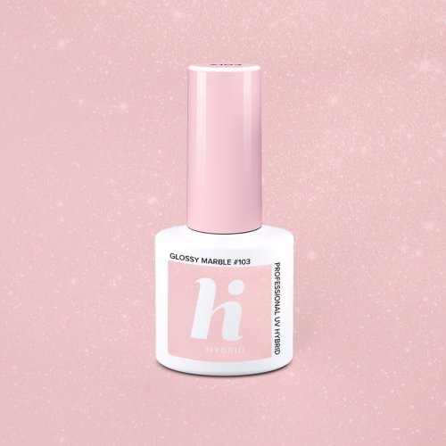 Przejdź do produktu HiHybrid Lakier hybrydowy GLOSSY MARBLE #103 - 5 ml