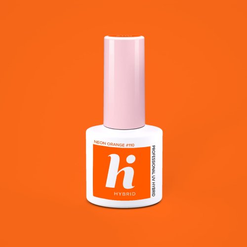 Przejdź do produktu HiHybrid Lakier hybrydowy NEON ORANGE #110 - 5 ml
