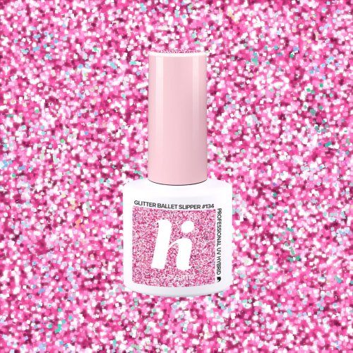 Przejdź do produktu HiHybrid Lakier hybrydowy GLITTER BALLET SLIPPER #134 - 5 ml