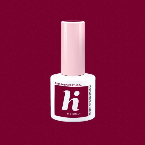 Przejdź do produktu HiHybrid Lakier hybrydowy RED RASPBERRY #204 - 5 ml