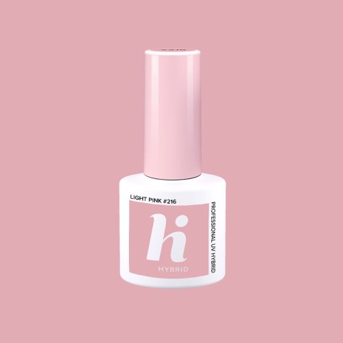 Przejdź do produktu HiHybrid Lakier hybrydowy LIGHT PINK #216 - 5 ml