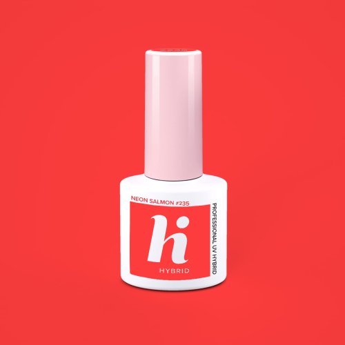 Przejdź do produktu HiHybrid Lakier hybrydowy NEON SALMON #235 - 5 ml