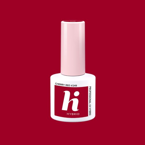 Przejdź do produktu HiHybrid Lakier hybrydowy CHERRY RED #249 - 5 ml