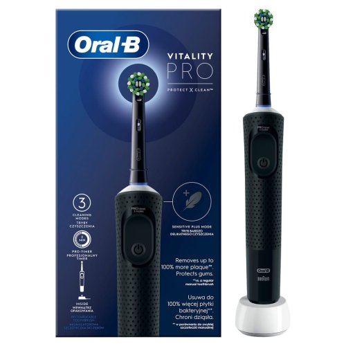 Przejdź do produktu Oral-B szczoteczka elektryczna Vitality PRO D103 Protect X Clean - Black (czarna)