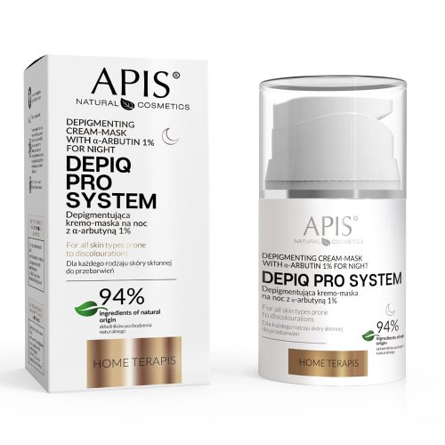 Przejdź do produktu Apis DEPIQ PRO SYSTEM Depigmentująca kremo-maska na noc z α-arbutyną 1%