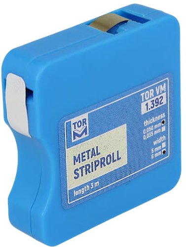 Przejdź do produktu Paski metalowe do formówki (box) - 0,050 mm, szer. 6 mm, dł. 3 m.