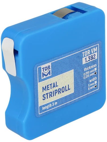 Przejdź do produktu Paski metalowe do formówki (box) - 0,035 mm, szer. 6 mm, dł. 3 m.