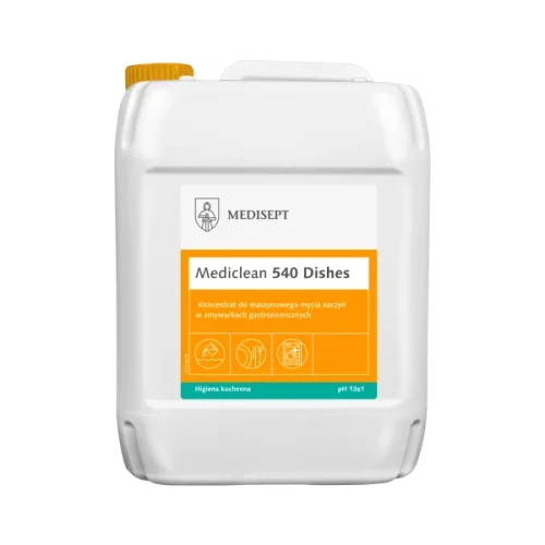 Przejdź do produktu Mediclean 540 Dishes Koncentrat do maszynowego mycia naczyń w zmywarkach gastronomicznych 10l