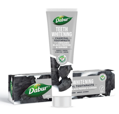 Przejdź do produktu Dabur Herbal węglowa pasta z organicznym czarnym pieprzem i imbirem 100ml - czarna pasta do zębów wybielająca