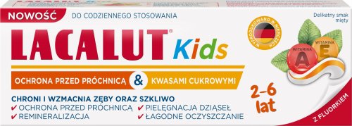 Przejdź do produktu Lacalut pasta do zębów dla dzieci od 2 do 6lat KIDS 55ml