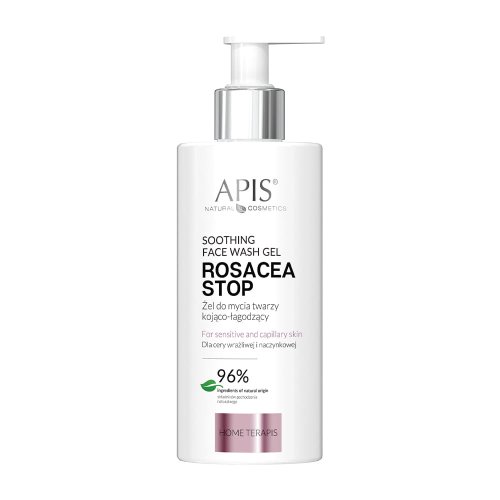 Przejdź do produktu Apis ROSACEA-STOP Kojąco-łagodzący żel do mycia twarzy 300ml