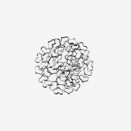 Przejdź do produktu Semilac Ozdoba do manicure Srebrne serce ramka 50 szt.