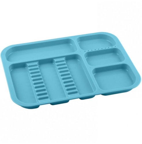 Przejdź do produktu Tacka plastikowa niebieska 340x245x20mm (autoklawowalna 134°C)