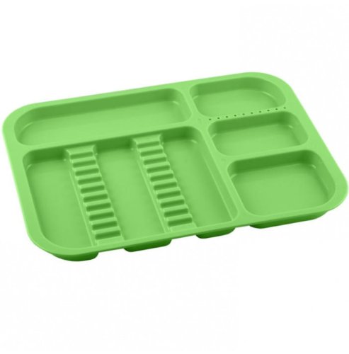 Przejdź do produktu Tacka plastikowa zielona 340x245x20mm (autoklawowalna 134°C)