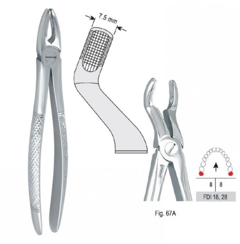 Przejdź do produktu Kleszcze ekstrakcyjne mod. Europejski do zębów mądrości górnych fig. 67A