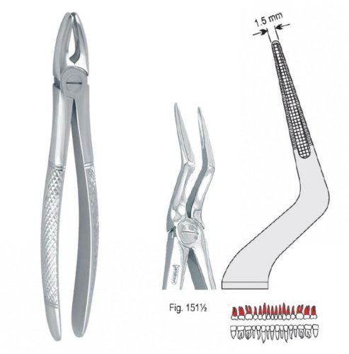 Przejdź do produktu Kleszcze ekstrakcyjne mod. Europejski do korzeni górnych długie fig. 151 1/2