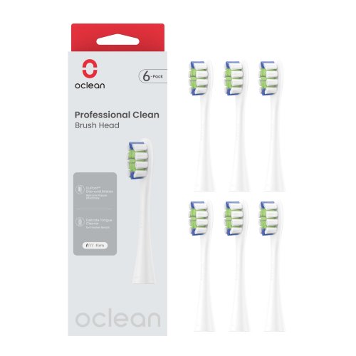 Przejdź do produktu Oclean końcówki do szczoteczki Professional Clean 6szt. kolor: biały P1C1 W06