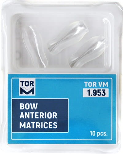 Przejdź do produktu Łukowe matryce transparentne do przednich zębów / kształt 3 (2,7 mm wytłoczenia poddziąsłowego) / op. 10 szt.