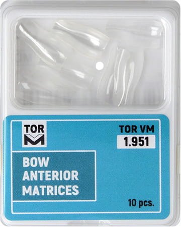 Przejdź do produktu Łukowe matryce transparentne do przednich zębów / kształt 1 (0 mm wytłoczenia poddziąsłowego) / op. 10 szt.