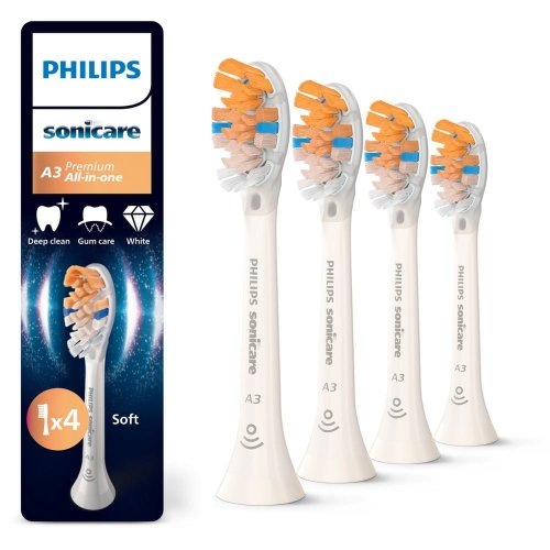 Przejdź do produktu SONICARE Philips końcówki do szczoteczki PREMIUM ALL in ONE A3 (4szt.) - Białe HX9094/87