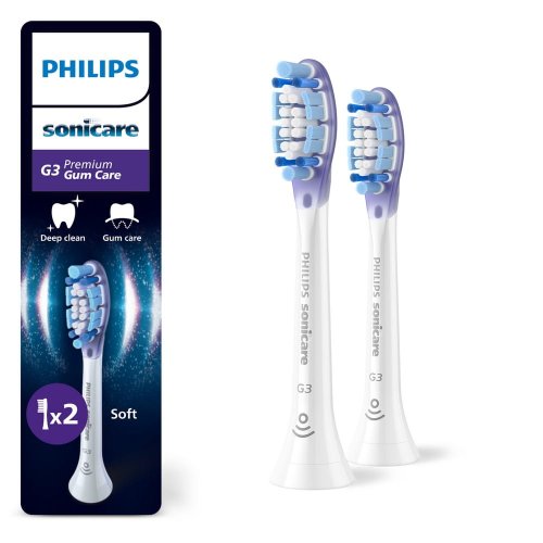 Przejdź do produktu SONICARE Philips końcówki do szczoteczki PREMIUM Gum Care G3 (2szt.) - Białe HX9052/87
