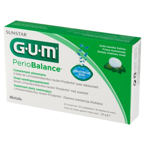 Przejdź do produktu GUM Tabletki PerioBalance 30szt. - wspomaga leczenie chorób dziąseł